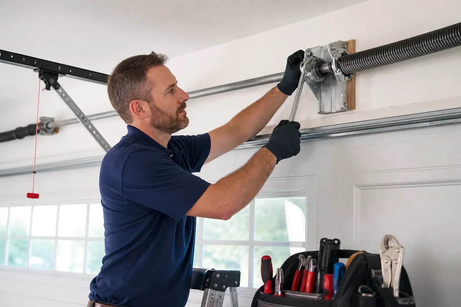 Garage door spring service in Westfield IN